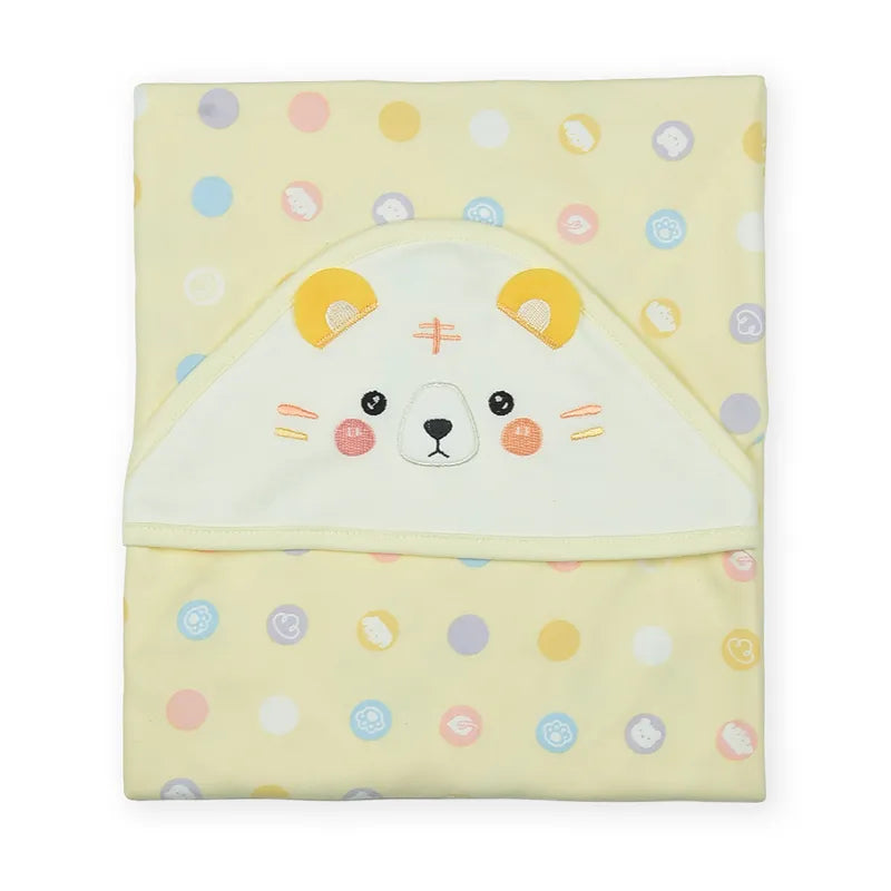WRAPING SHEET THAILAND COTTON BEAR YELLOW MAMI BABY